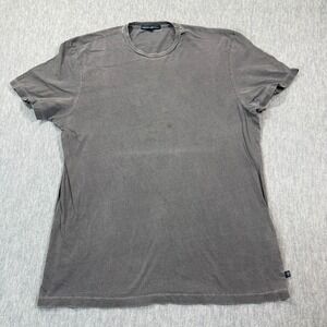James Perse T-Shirt Men 2 Gray Crewneck Short Sleeve Casual Standard Tee